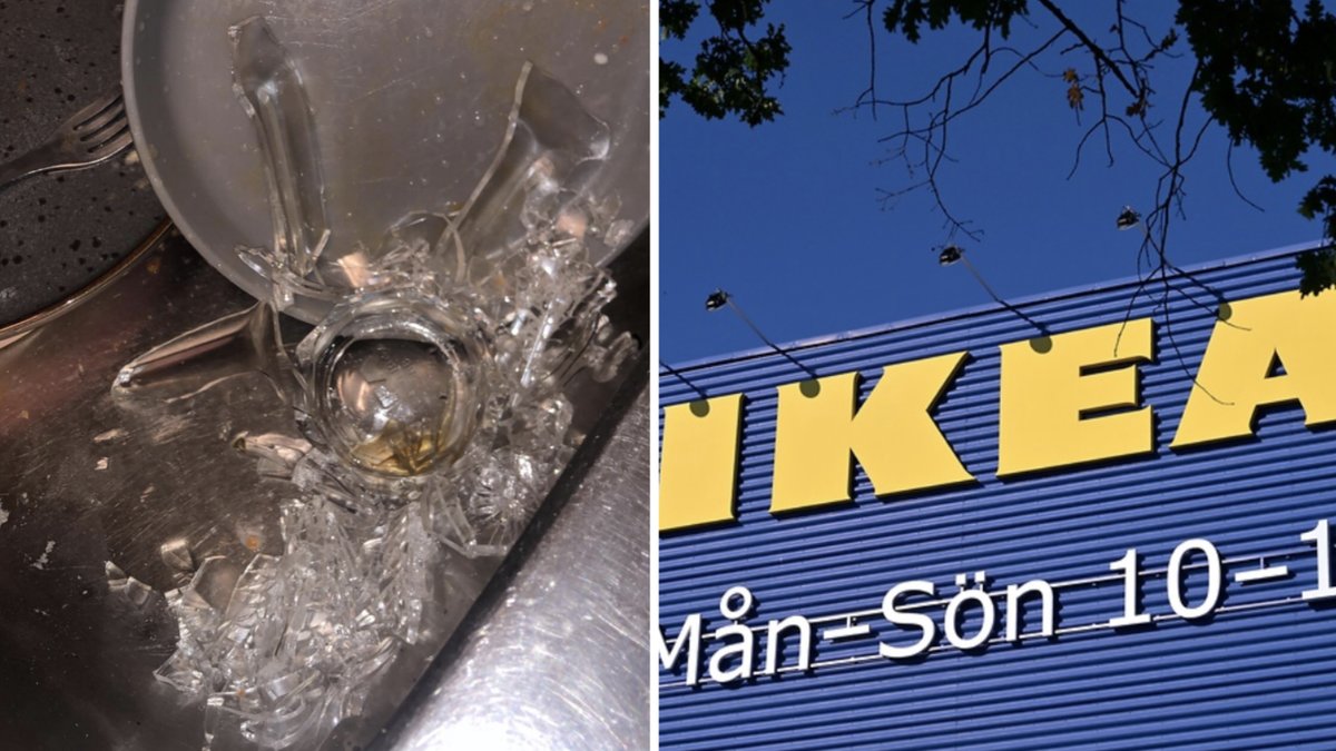 Glasen från Ikea exploderade.